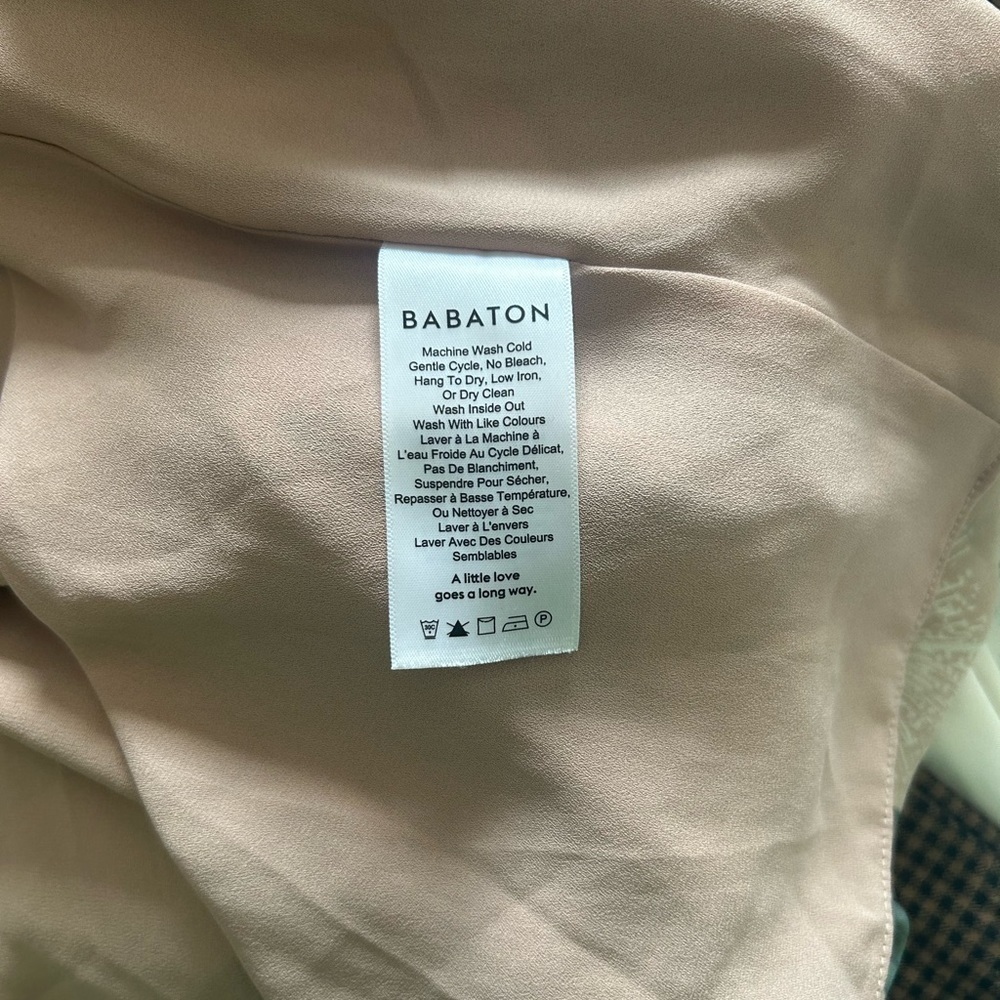 Aritzia Babaton Pink Green Floral Wrap Dress S - Picture 9 of 11